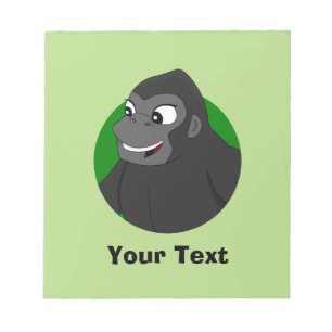 Bloco De Notas Notepad de animação de gorila personalizado