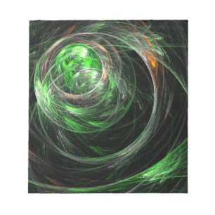 Bloco De Notas Notepad de arte Abstrato verde em todo o mundo