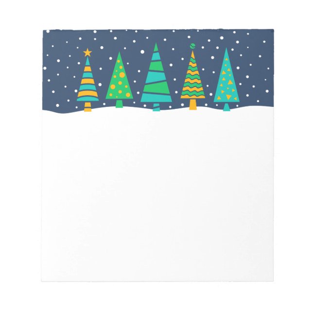 Bloco De Notas Notepad de Árvores de Neve Fir (Frente)