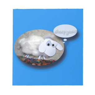 Bloco De Notas Notepad de Astrologia Chinesa Humorous Cute Sheep 