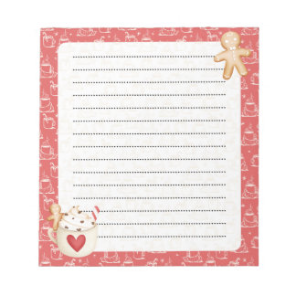 Bloco De Notas Notepad de cacau quente e pão de especiarias