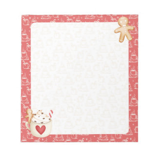 Bloco De Notas Notepad de cacau quente e pão de especiarias