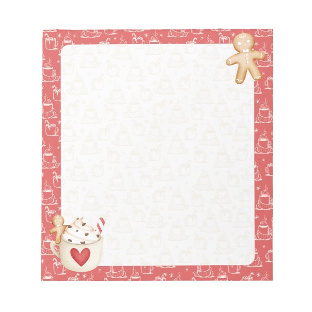 Bloco De Notas Notepad de cacau quente e pão de especiarias (Frente)