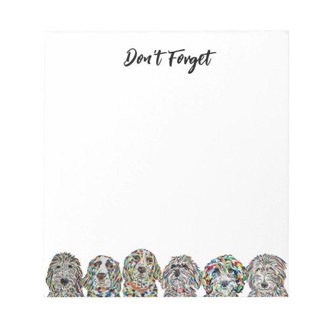 Bloco De Notas Notepad de Cães Bons (Frente)