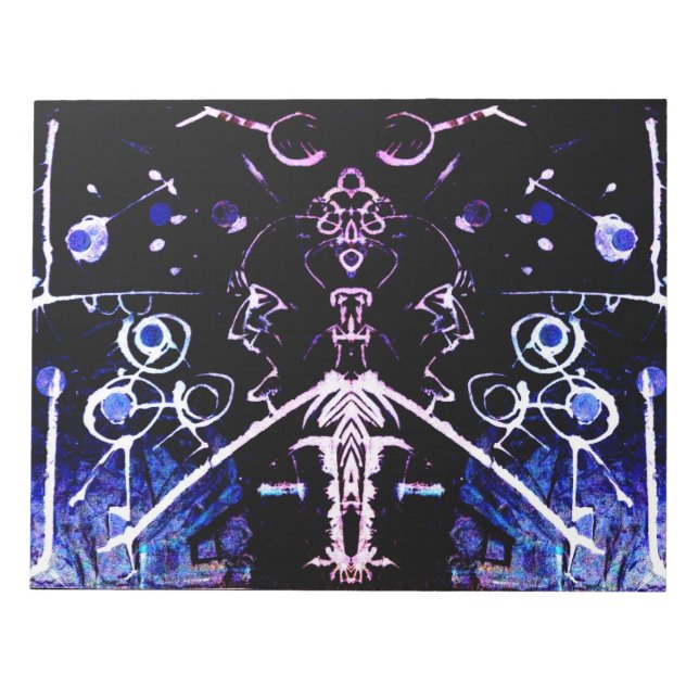 Bloco De Notas Notepad de Caneta do gel preto orfão "Clonagem" (Frente)