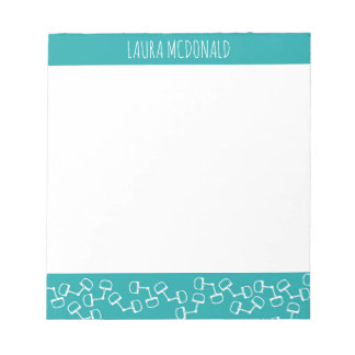 Bloco De Notas Notepad de Cavalo de Snaffle Moderno - Teal