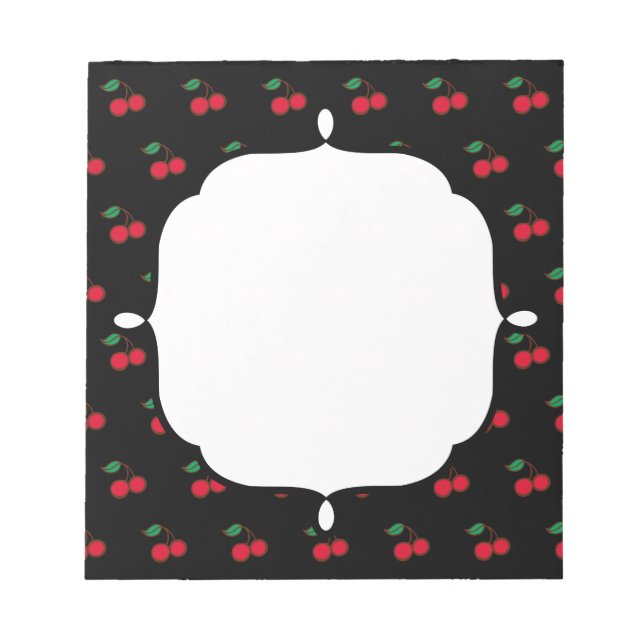 Bloco De Notas Notepad de Cereja Retro (Frente)