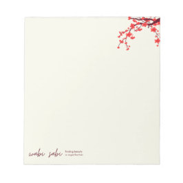 Bloco De Notas Notepad de Cherry Blossom - Sakura, Wabi sabi Note