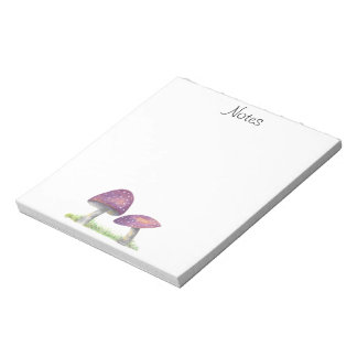 Bloco De Notas Notepad De Cogumelo De Cores Aquáticas