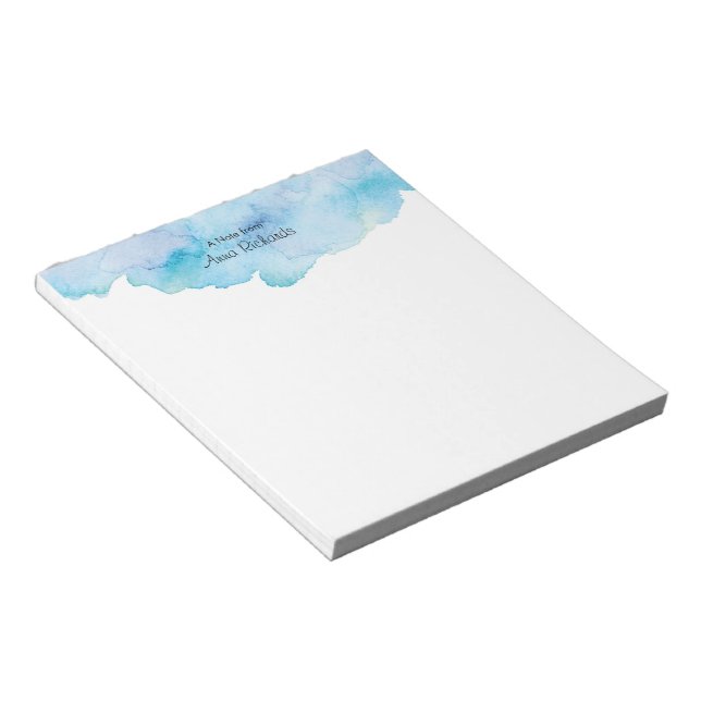 Bloco De Notas Notepad de Cor Azul Personalizado (Inclinado)