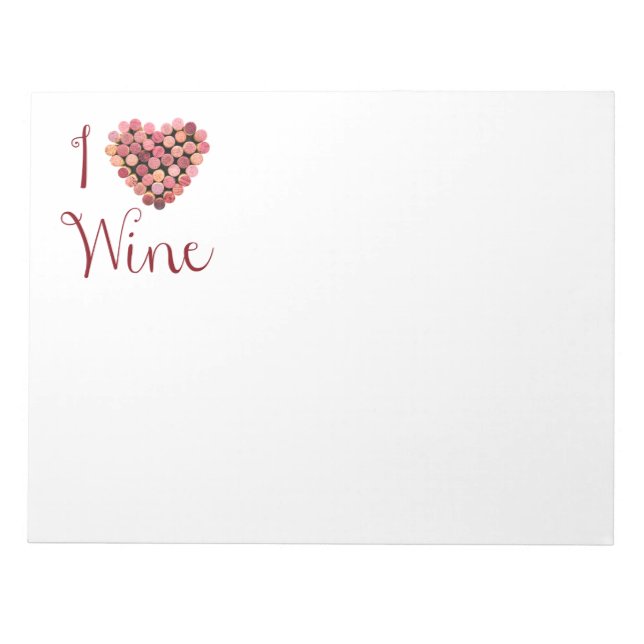 Bloco De Notas Notepad de Cortiça de Vinho (Frente)
