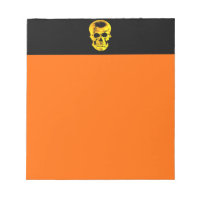 Notepad de crânio do ouro