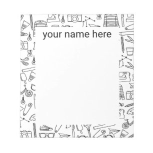 Bloco De Notas Notepad de desenhos de porta personalizados