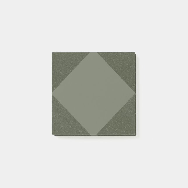 Bloco De Notas Notepad de Diamante Texturizado de Moss Green (Frente)