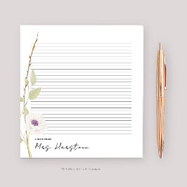 Bloco De Notas Notepad de doação de professor de água-colorida