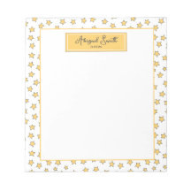 Notepad de Estrelas Amarelas Cutas