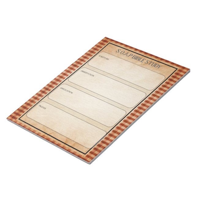 Bloco De Notas Notepad de Estudo de Bíblia SOAP (Inclinado)