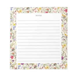 Bloco De Notas Notepad de flor selvagem