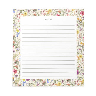 Bloco De Notas Notepad de flor selvagem