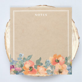 Bloco De Notas Notepad de Flores de Laranja Russo
