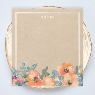 Bloco De Notas Notepad de Flores de Laranja Russo