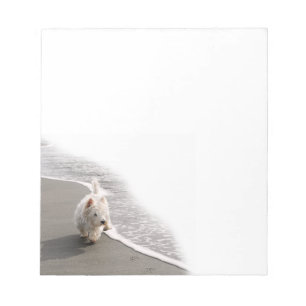 Bloco De Notas Notepad de Foto Westie Beachcombing