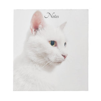 Bloco De Notas Notepad de Gatinho de Gato Branco