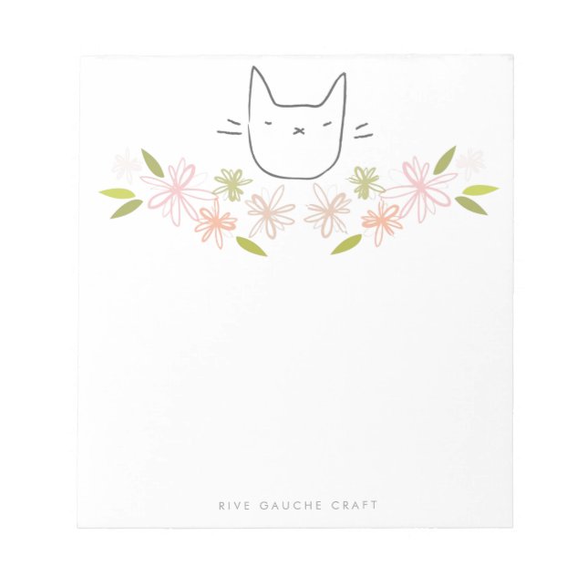 Bloco De Notas Notepad de Gato de Chrysanthemum Garden (Frente)