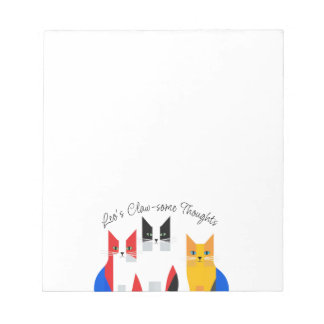 Bloco De Notas Notepad de Gatos Modernos Coloridos para Pet-Lover
