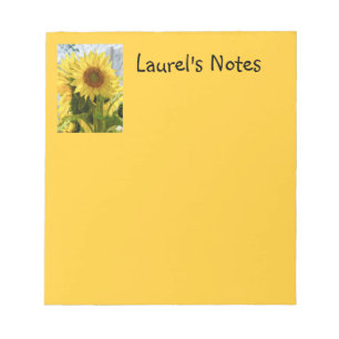 Bloco De Notas Notepad de Girassóis Amarelos