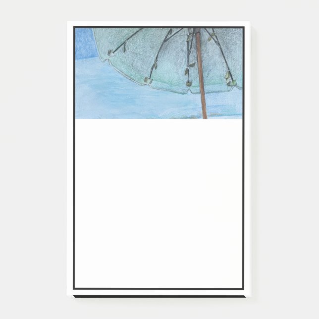 Bloco De Notas Notepad de guarda-chuva de praia (Frente)