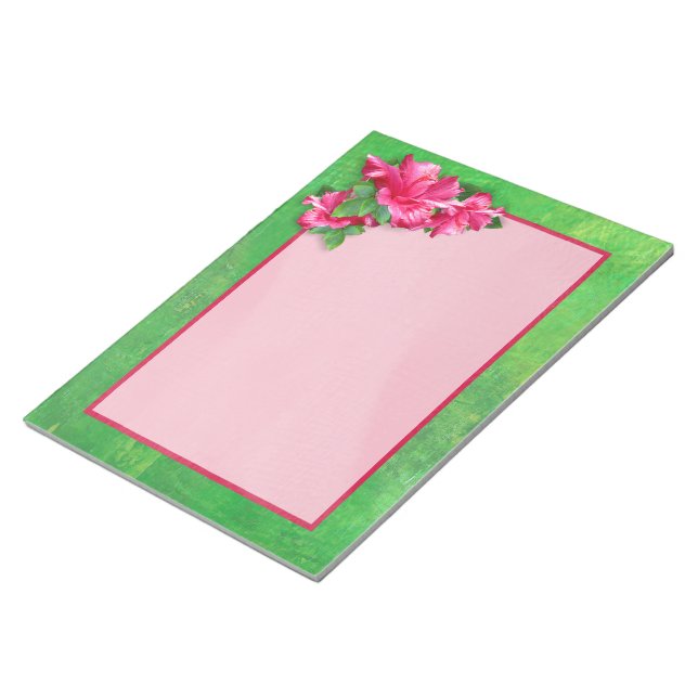 Bloco De Notas Notepad de Hibiscus Rosa (Inclinado)