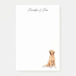 Bloco De Notas Notepad de ilustração de cor d'água do Retriever d