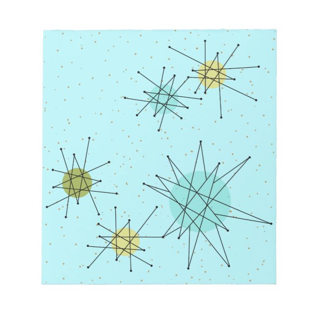 Bloco De Notas Notepad de Impulsos Atômicos Icônicos Azuis do Rob (Frente)