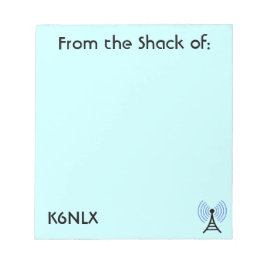 Bloco De Notas Notepad de Indicativo de Chamada Amateur Azul