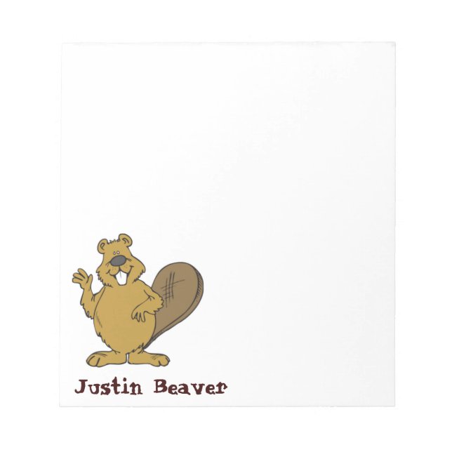 Bloco De Notas Notepad de Justin Beaver (Frente)