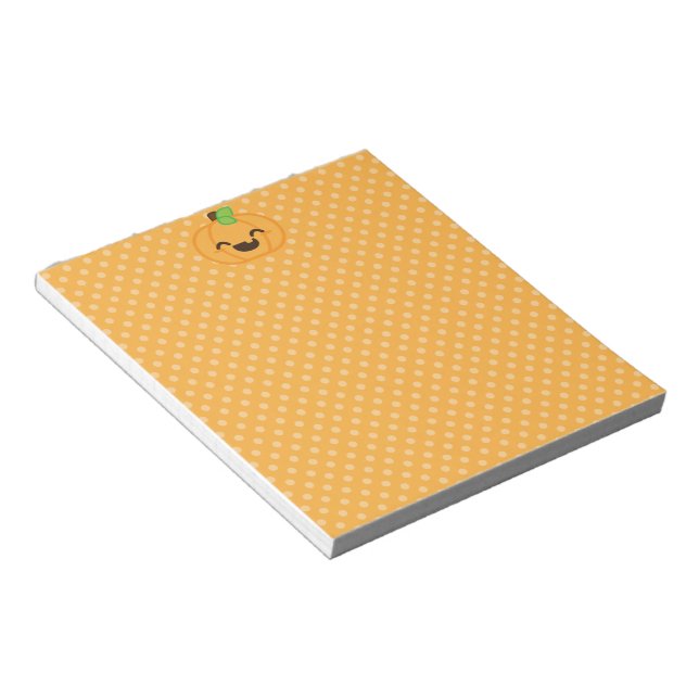 Bloco De Notas Notepad de Kawaii Jack O Lanterna Pumpkin (Inclinado)