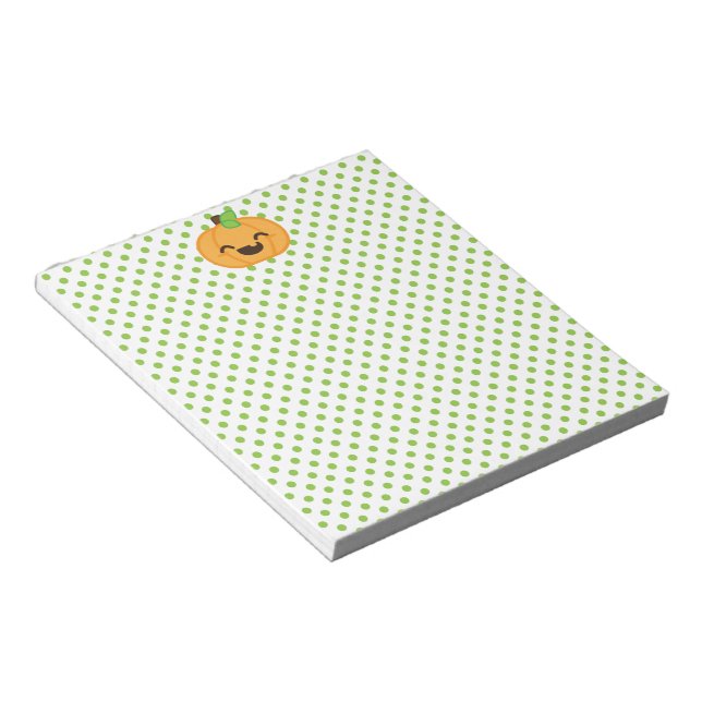 Bloco De Notas Notepad de Kawaii Jack O Lanterna Pumpkin (Inclinado)