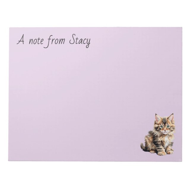 Bloco De Notas Notepad de Kitten Personalizável (Frente)