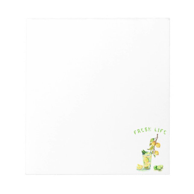 Bloco De Notas Notepad de limão com limonada de suco Legal (Frente)
