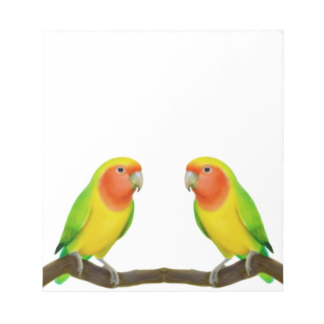Bloco De Notas Notepad de Lutino Lovebird Love (Frente)