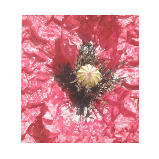 Bloco De Notas Notepad de Macro com Flor Vermelho bonito (Frente)