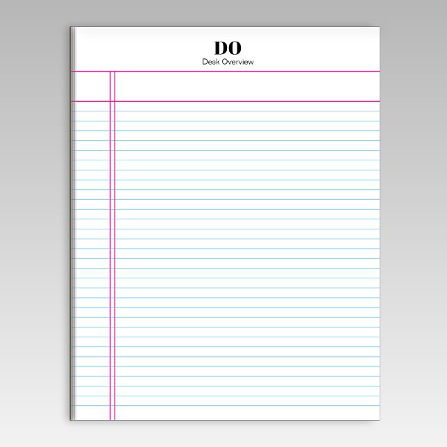 Bloco De Notas Notepad de Margem de Nome Monograma Simples (Criador carregado)