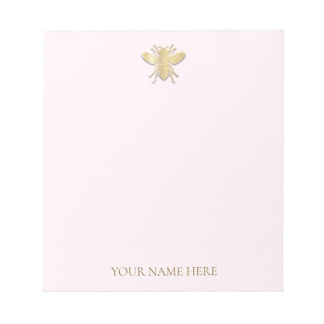 Bloco De Notas Notepad de Mel de Ouro Personalizado (Frente)