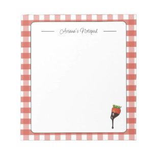 Bloco De Notas Notepad de Morango Vermelho Cinto Personalizado