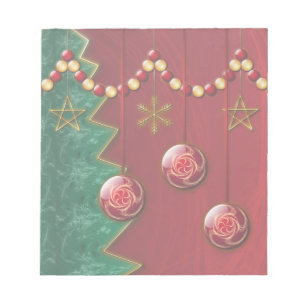 Bloco De Notas Notepad de Natal de Celebração Fractal