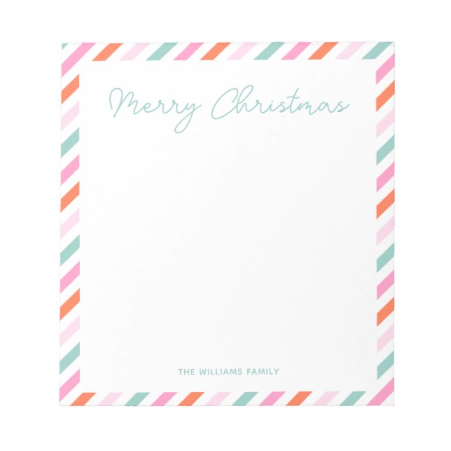 Bloco De Notas Notepad de Natal Merry Moderno (Frente)