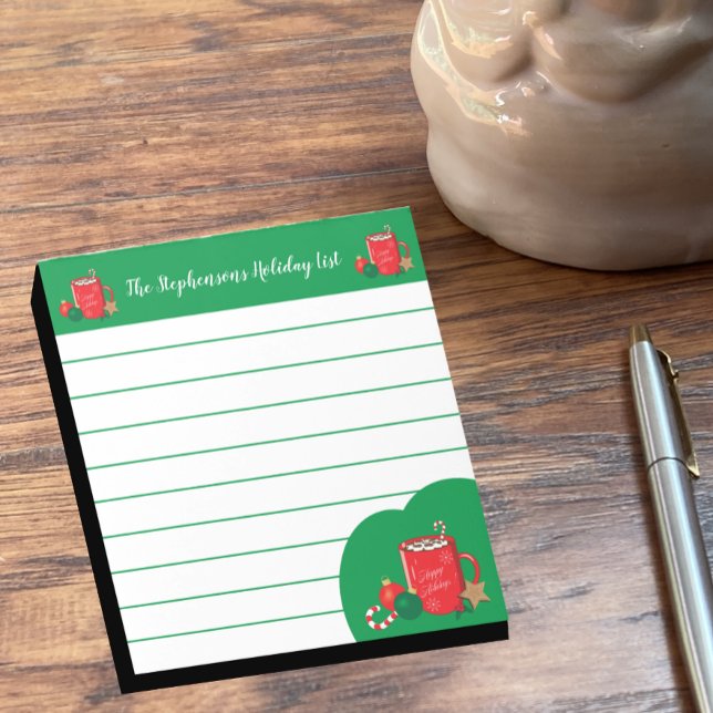 Bloco De Notas Notepad de Natal Personalizado Vermelho da Copa do (Criador carregado)