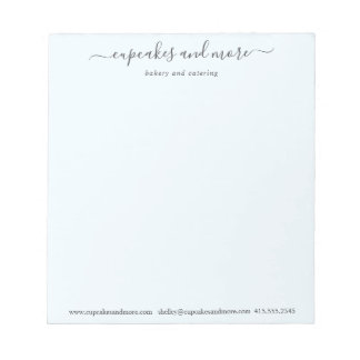 Bloco De Notas Notepad de negócios minimalista elegante azul