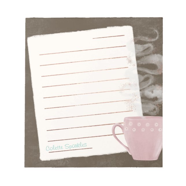 Bloco De Notas Notepad de Notas de Café (Frente)